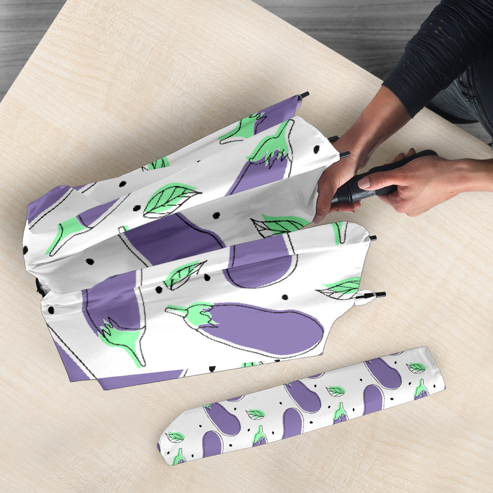 Eggplant Pattern Print Design 05 Umbrella