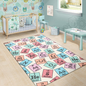 Chemistry Periodic Table Pattern Print Design 02 Area Rug