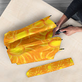 Sun Orange Background Umbrella