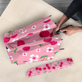 Cherry Flower Pattern Pink Background Umbrella
