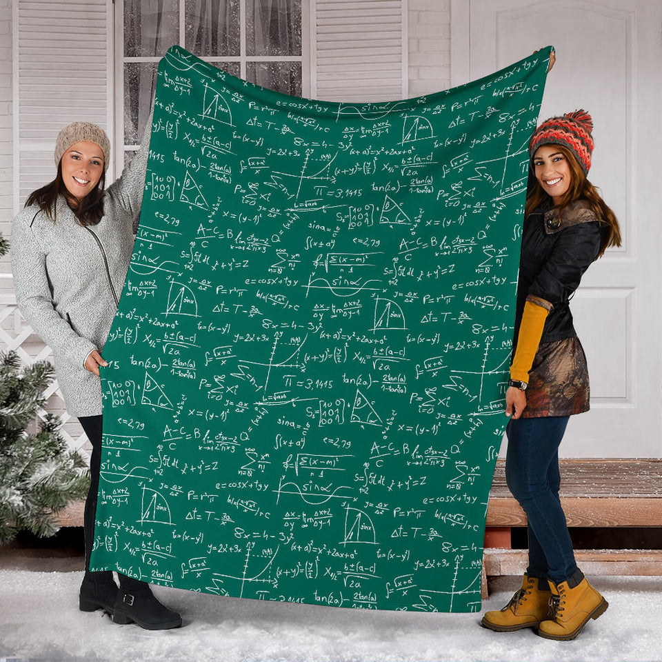 Math Pattern Print Design 01 Premium Blanket