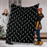Engine Piston Black Theme Pattern Print Design 03 Premium Blanket