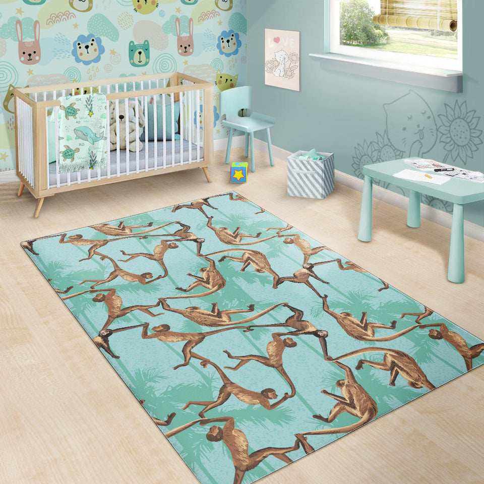 Monkey Palm Tree Background Area Rug