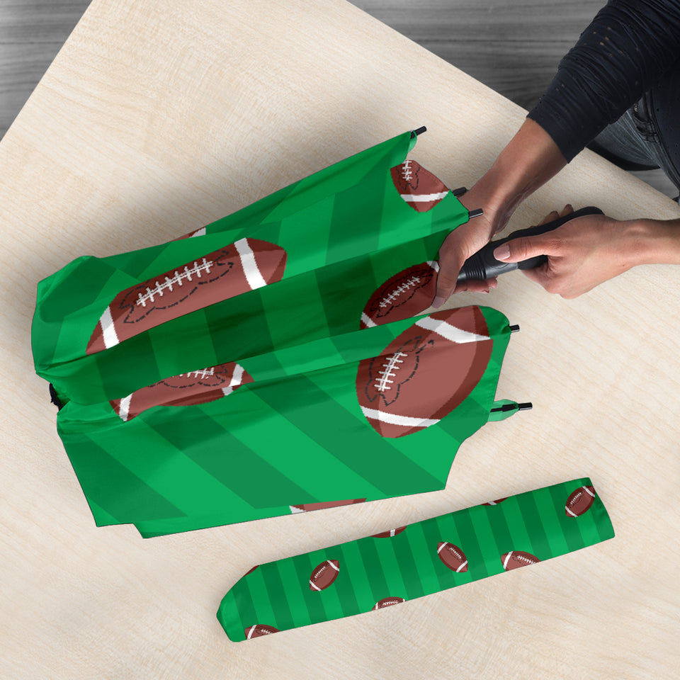 American Football Ball Field Background Umbrella