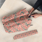 Eiffel Tower Flower Background Pattern Print Design 03 Umbrella