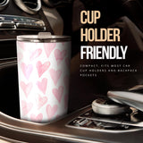 Watercolor Pink Heart Pattern Tumbler