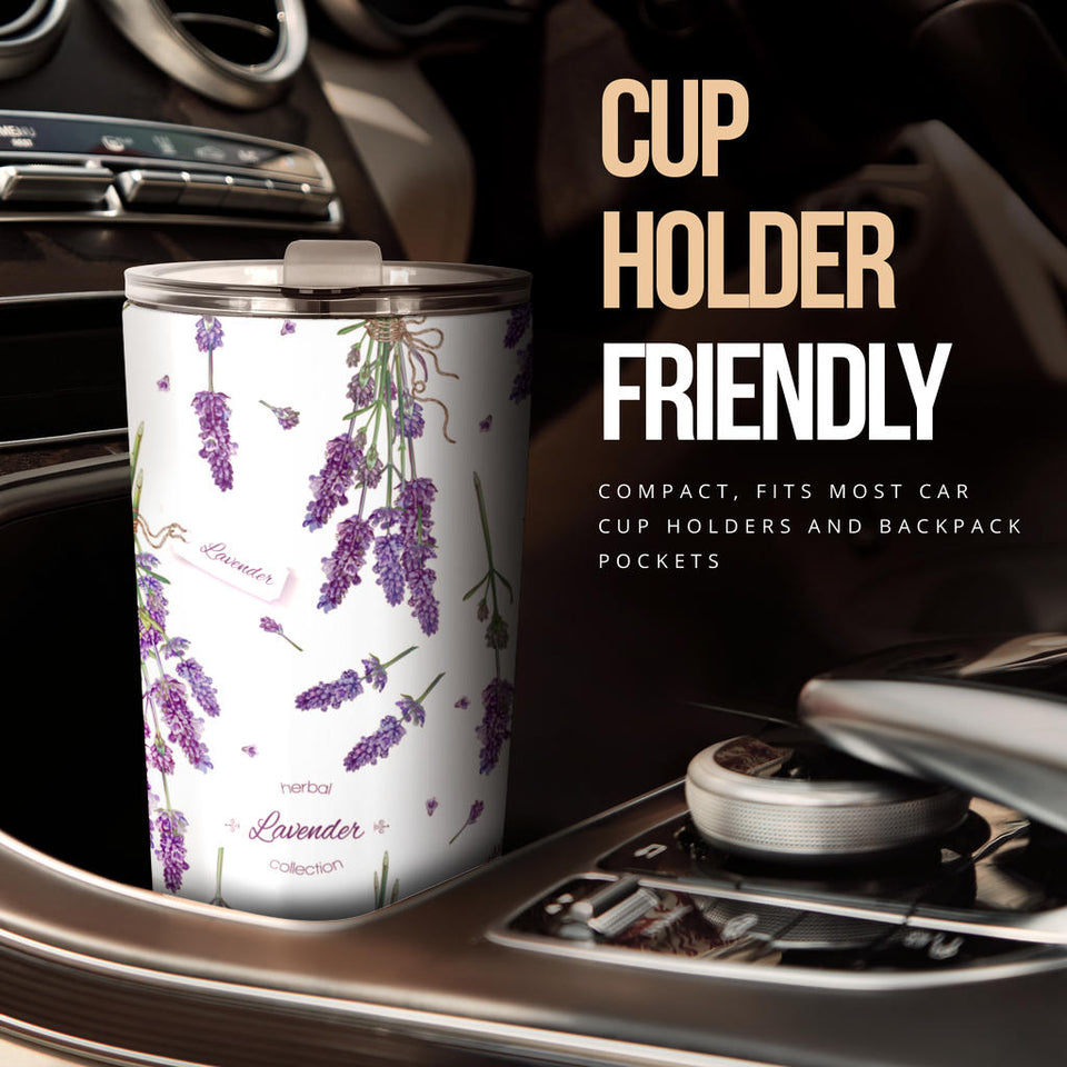 Lavender Flower Design Pattern Tumbler