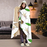 Color Hand Drawn Cocoa Pattern Hooded Blanket