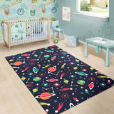 Colorful Space Pattern Planet Star Area Rug
