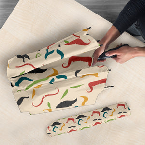 Mustache Beard Pattern Print Design 03 Umbrella