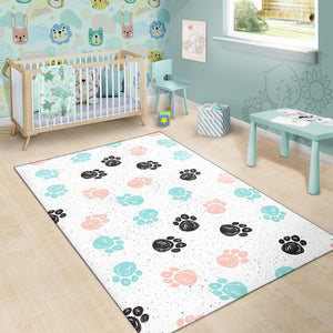Dog Paws Pattern Print Design 04 Area Rug