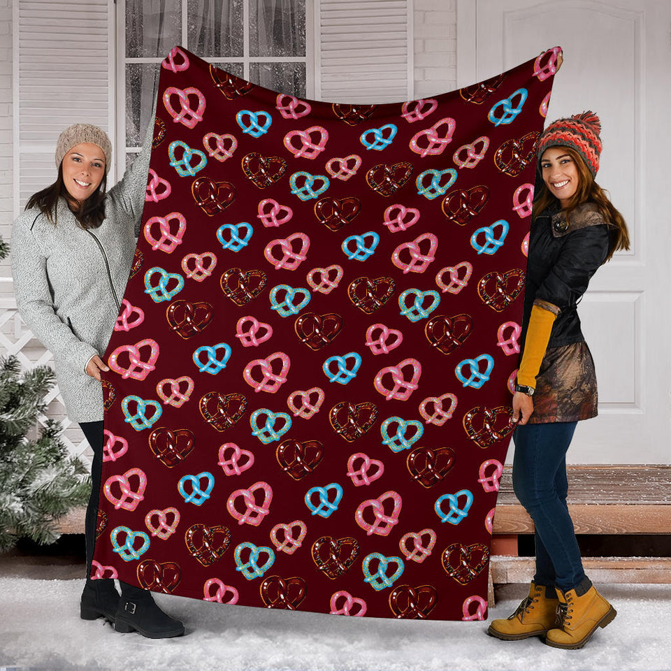 Pretzels Pattern Print Design 05 Premium Blanket