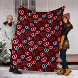 Pretzels Pattern Print Design 05 Premium Blanket