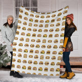 Hamburger Pattern Print Design 02 Premium Blanket