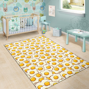 Fried Eggs Pattern Print Design 02 Area Rug