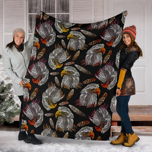 Eagle Pattern Print Design 05 Premium Blanket