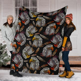 Eagle Pattern Print Design 05 Premium Blanket