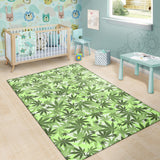 Canabis Marijuana Weed Pattern Print Design 01 Area Rug