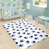 Swallow Pattern Print Design 03 Area Rug