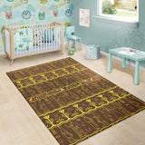 Egypt Hieroglyphics Pattern Print Design 03 Area Rug