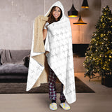 Airplane Print Pattern Hooded Blanket