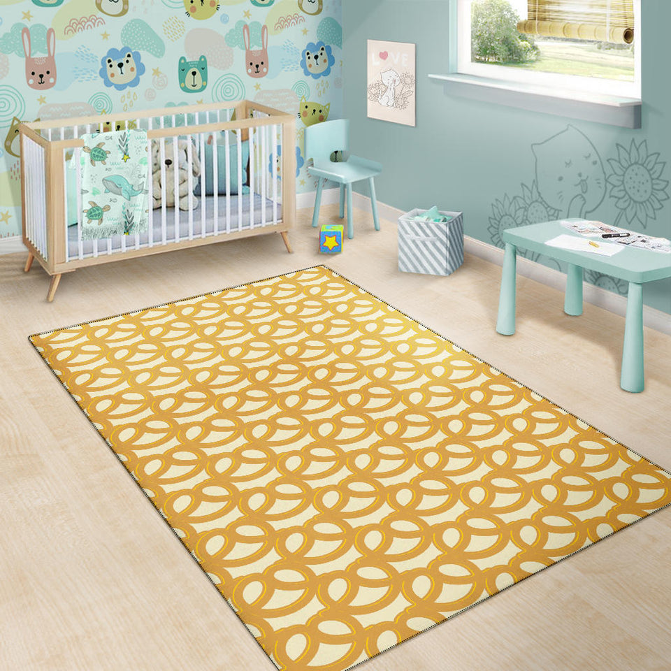 Pretzels Pattern Print Design 01 Area Rug