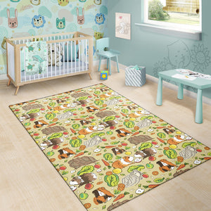 Guinea Pig Pattern Print Design 04 Area Rug