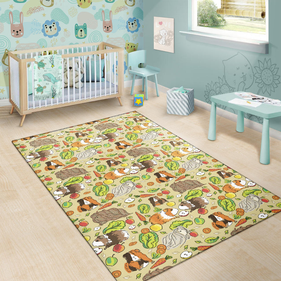 Guinea Pig Pattern Print Design 04 Area Rug