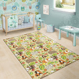 Guinea Pig Pattern Print Design 04 Area Rug