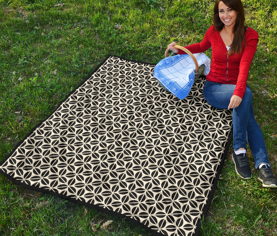 Coffee Bean Abstract Modern Pattern Premium Quilt