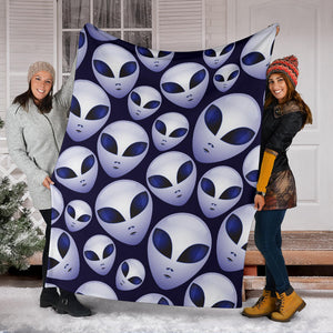 Alien Pattern Print Design 01 Premium Blanket