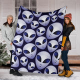 Alien Pattern Print Design 01 Premium Blanket