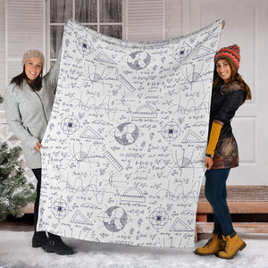 Math Pattern Print Design 03 Premium Blanket