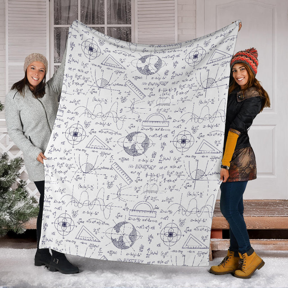 Math Pattern Print Design 03 Premium Blanket