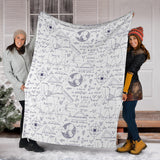 Math Pattern Print Design 03 Premium Blanket