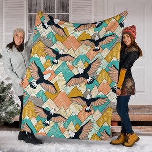 Eagle Pattern Print Design 02 Premium Blanket