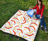 Waterclor Boomerang Australian Aboriginal Ornament Premium Quilt