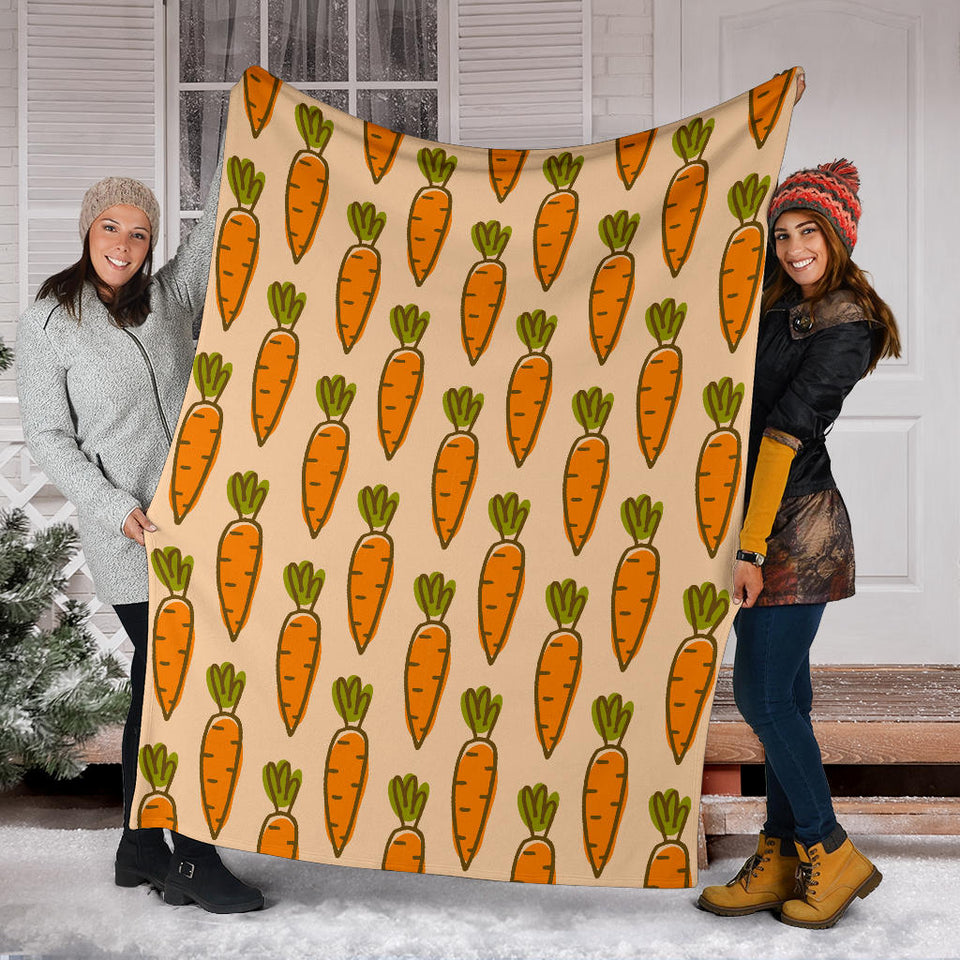 Carrot Pattern Print Design 04 Premium Blanket