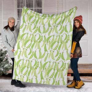 Green Peas Pattern Print Design 03 Premium Blanket