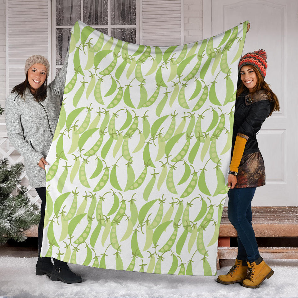 Green Peas Pattern Print Design 03 Premium Blanket