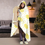 Hand Drawn Sun Pattern Hooded Blanket