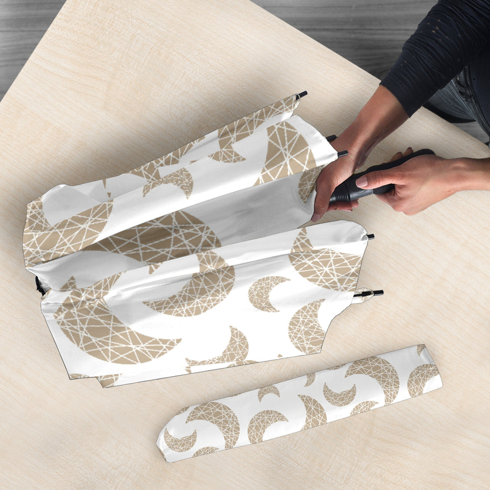 Cool Gold Moon Abstract Pattern Umbrella