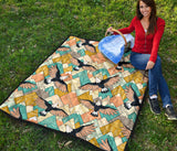 Eagle Pattern Print Design 02 Premium Quilt
