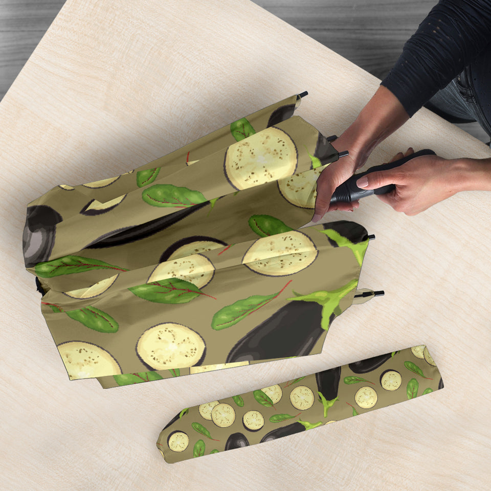 Eggplant Pattern Print Design 02 Umbrella