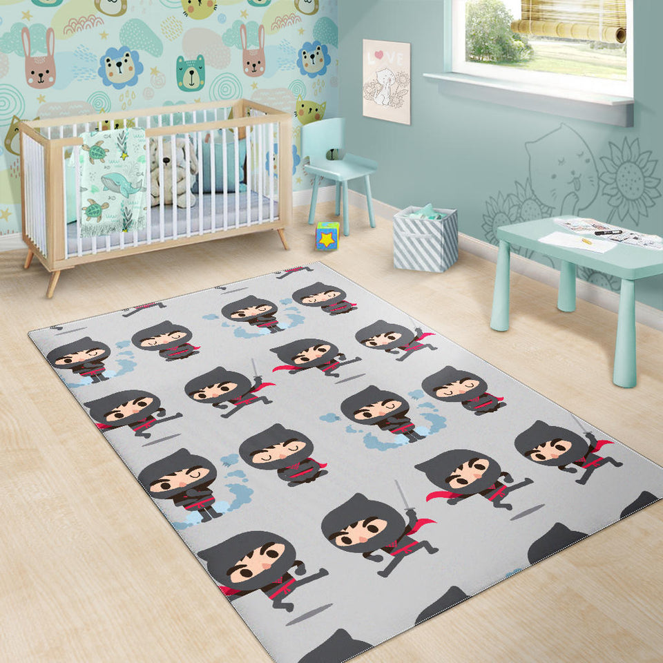 Cute Ninja Pattern Area Rug