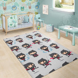 Cute Ninja Pattern Area Rug