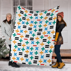 Math Pattern Print Design 05 Premium Blanket