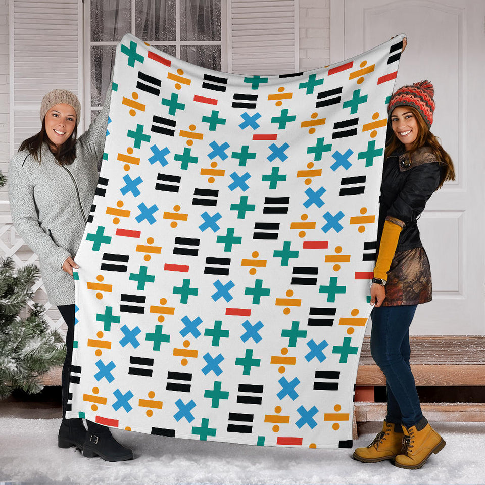 Math Pattern Print Design 05 Premium Blanket