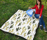 Cute Cactus Pattern Premium Quilt