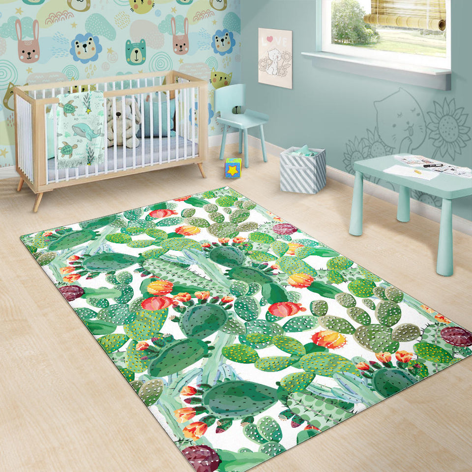 Cactus Design Pattern  Area Rug